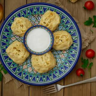 Манты с тыквой и картофелем 1шт/65гр