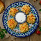 Манты мясные вареные 55гр (1шт)