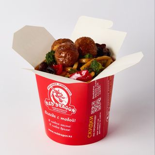 Лапша с шариками из говядины Double