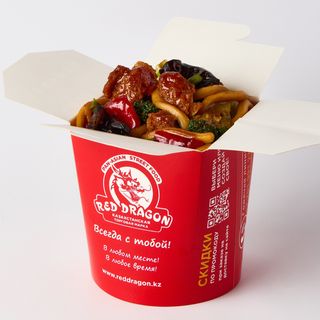 Лапша с курицей в сухарях 