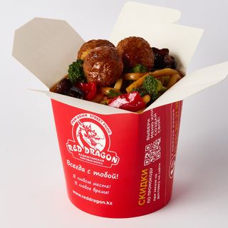 Лапша с шариками из говядины 