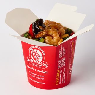 Лапша с креветками