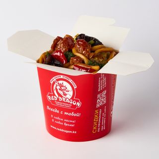 Лапша с курицей в сухарях Double