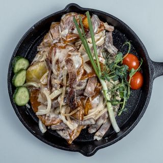 Язык с грибами