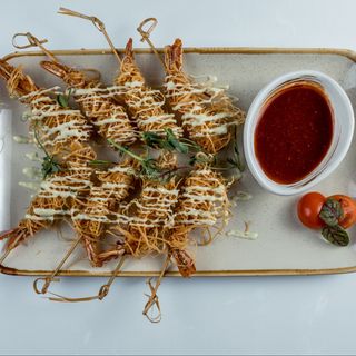 Креветки катаифи