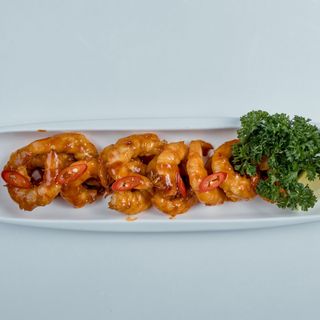 Пивные креветки с лимоном