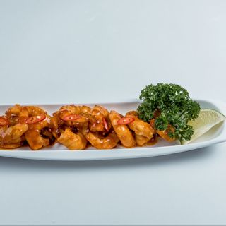 Креветки в остром соусе