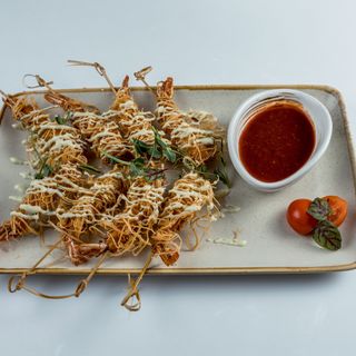 Креветки катаифи