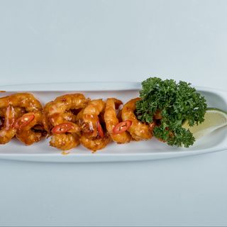 Креветки в остром соусе