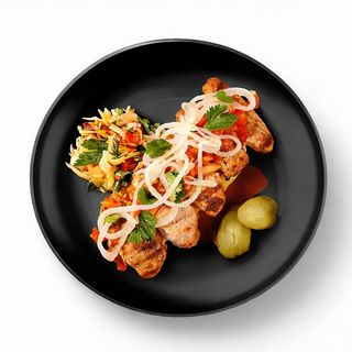 Кебаб с куриный с овощами