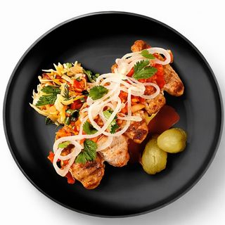 Кебаб куриный с овощами