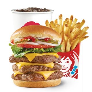 Тройной Wendy's Бургер Комбо
