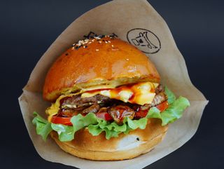 Бургер с грибами