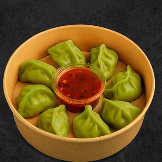 Гедзе с семгой и креветками