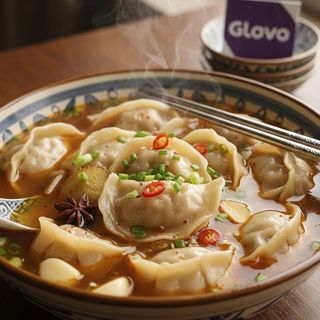 Дунганские пельмени с бульоном (маленая пор.)