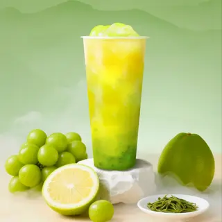 Зеленый виноград и помело