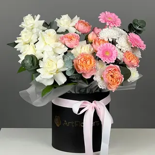 цветы Букет Art Flowers Нежность в коробке