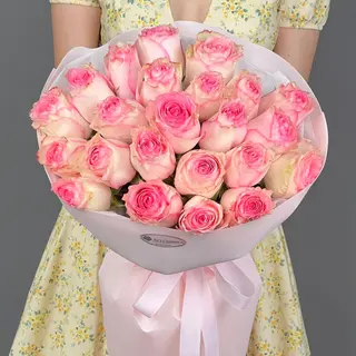 цветы Букет Art Flowers 25 нежных роз сорта эсперанса 50 см