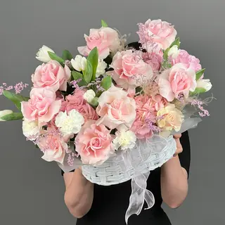 цветы Букет Art Flowers Розовая история любви