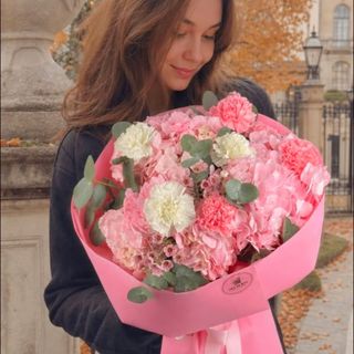 цветы Букет Пудровая вуаль