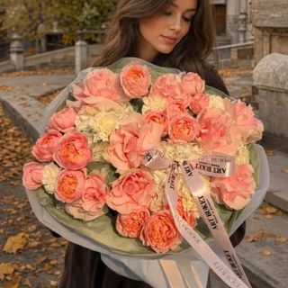 цветы Букет Розовый фарфор