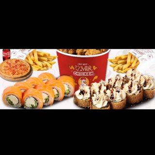 Сет 2(16 роллов+крылья+фри)