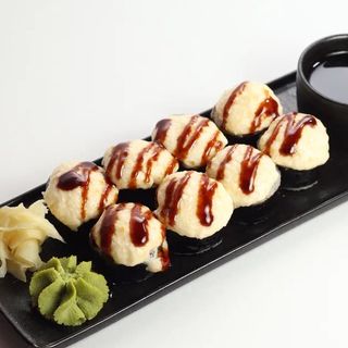 Запечённый с лососем и соусом Унаги