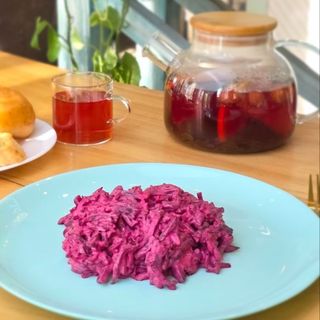 Салат Свекла с майонезом и чесноком 150 гр