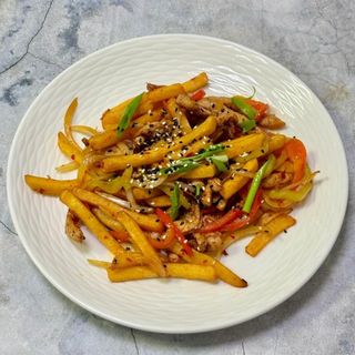 Фри с курицей
