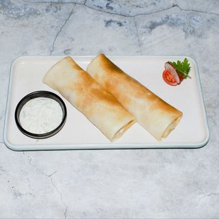 Блины с курицей и грибами