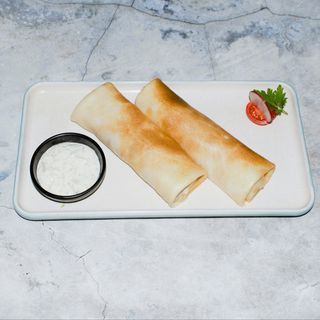 Блины с курицей и грибами