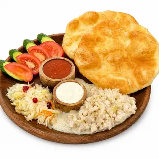 Сакский завтрак с курицей