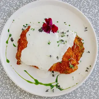 Шницель с плавленым сыром