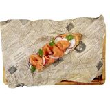 Брускетта с творожным сыром и маринованной семгой