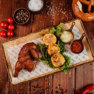 Цыплёнок с ольховым дымком