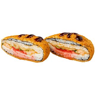 Суши-бургер с лососем