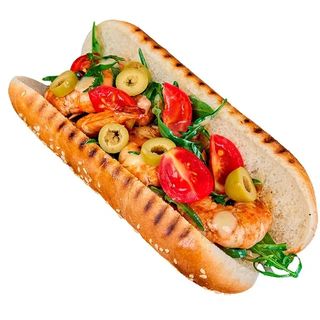 Хот Дог с "Тигровыми Креветками"