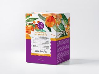 Чай "Облепиха и гибискус" черный 37,5 г. "Kulikov "