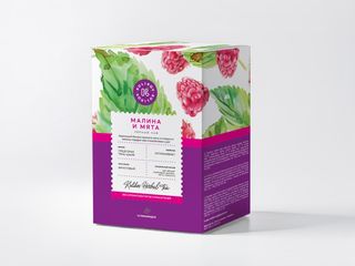 Чай "Малина и мята" черный 37,5 г. Kulikov