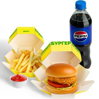 Комбо Chicken бургер