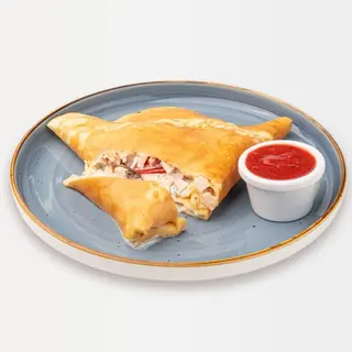 Креп с копченой курицей и сыром