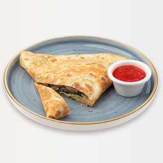 Креп с грибами и шпинатом