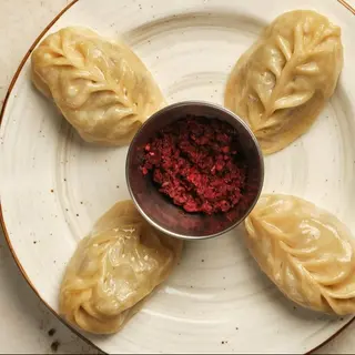 Манты с тыквой и мясо 4 шт