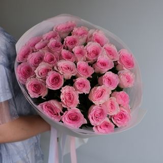 Букет из 35 нежно-розовых роз