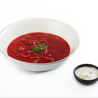 Борщ со сметаной