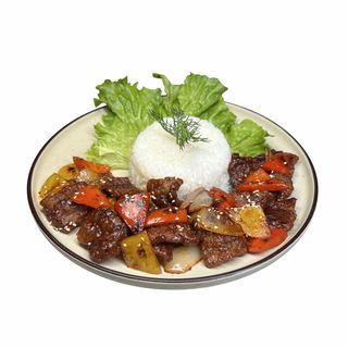 говядина по-китайски с рисом