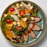 Салат с уткой и апельсином 