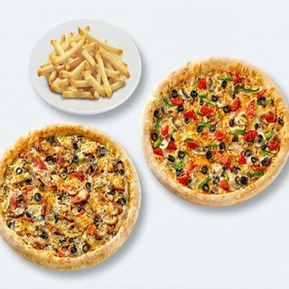 2 пиццы 23см. + Фри в подарок