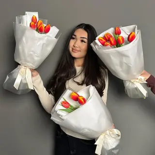 Букет из 5 тюльпанов