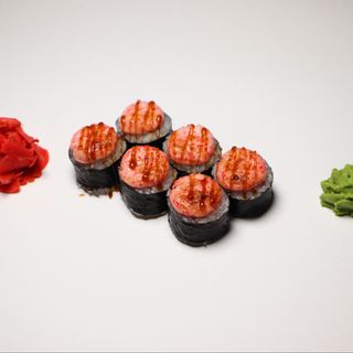 Запечённый ролл с креветкой